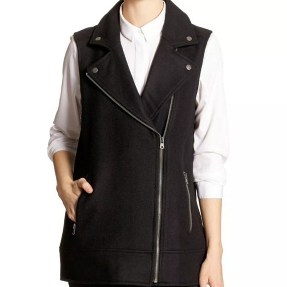 Banana Republic Jackets & Blazers - BANANA REPUBLIC Womens Wool Moto Vest Size M